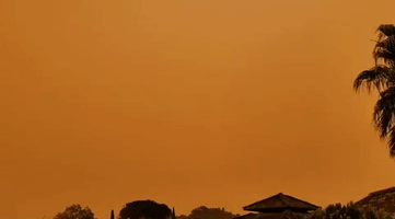 Saharan Dust Darkens Andalusian Sky