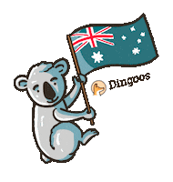 Flag Wildlife Sticker by Dingoos Australia