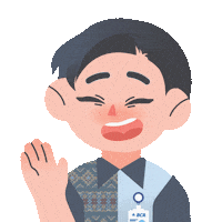 Halo Waving Sticker by VIRA BCA