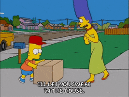 moving out bart simpson GIF