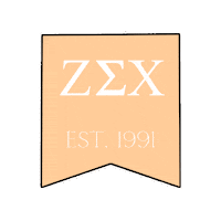 ZetaSigmaChi black peach uni 1991 Sticker
