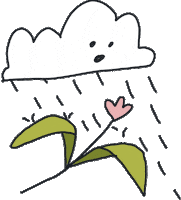 Raining Rainy Day Sticker by Leah Schmidt