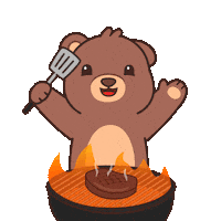 Grilling Out Fathers Day Sticker by BEARISH