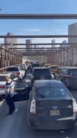 Taxi Drivers Shut Down Brooklyn Bridge During Debt-Relief Protest