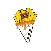 aberdam aberdam dutch fries aberdam dutch fries backyard beach collective Sticker