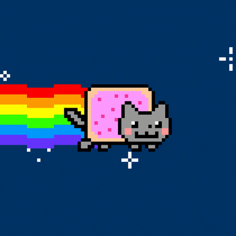 skyther giphyupload cat rainbow nyan cat GIF