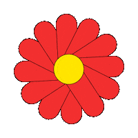 Red Flower Sticker