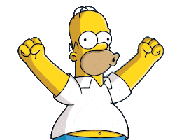 Excited Simpsons Sticker by Fernando Penido Foseca