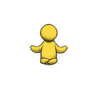 topiaio art yellow chill peace Sticker