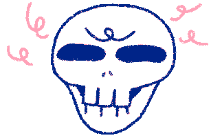 Skull Crane Sticker by Marie Spénale