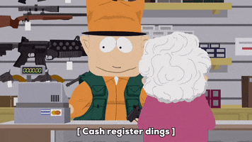 cash register gun GIF by South Park 