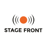 stagefront buy tickets sell tickets stage front logo stagefront Sticker