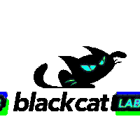 BlackCatLab cat glitch black lab Sticker