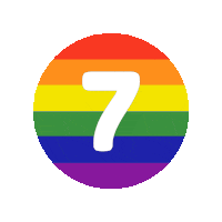 Rainbow Number Sticker