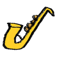 emoji sax Sticker by Adam J. Kurtz