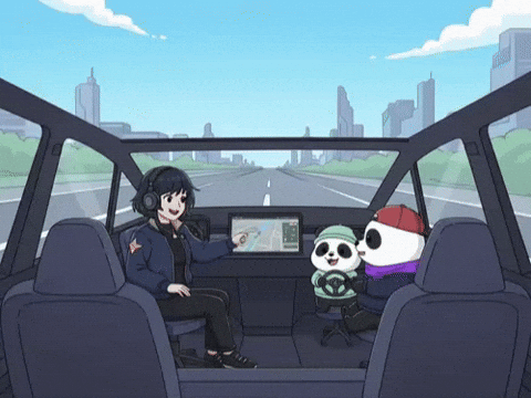 Tesla Cruise GIF by Pandu Pandas