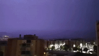 Severe Weather System Brings Electrical Storm to Malaga