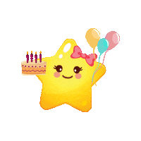 Happy Birthday Star Sticker by Clube das Estrelinhas