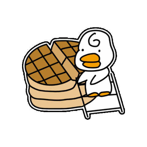 eesujinn giphygifmaker duck 오리 와플 Sticker