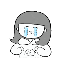 PAOPAOPAOOOOON girl face cry 悲しい Sticker