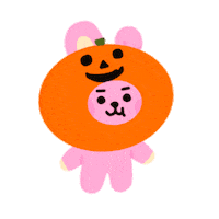 Pink Halloween Sticker