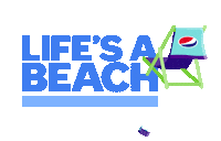 beach chair Sticker by Pepsi #Summergram