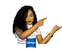 danielasantos apontandoprolado Sticker by Always Brasil