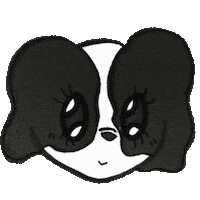 Black And White Dog Sticker by Alexandra Five