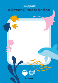June 8 Frame Sticker by World Ocean Day