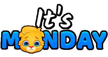 Excited Monday Morning Sticker by Lucas and Friends by RV AppStudios