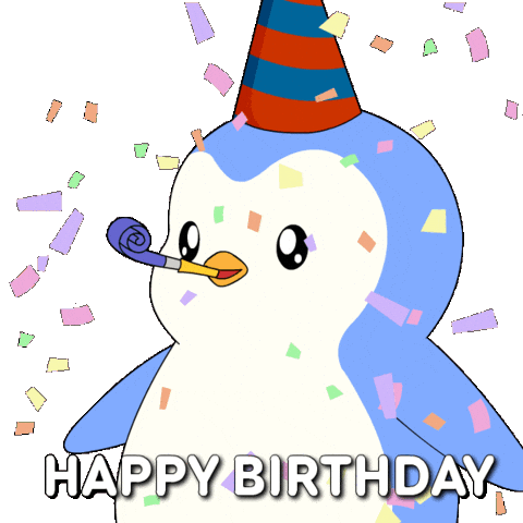 Happy Birthday Party Sticker by Pudgy Penguins