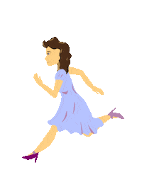 natfaye girl running run purple Sticker