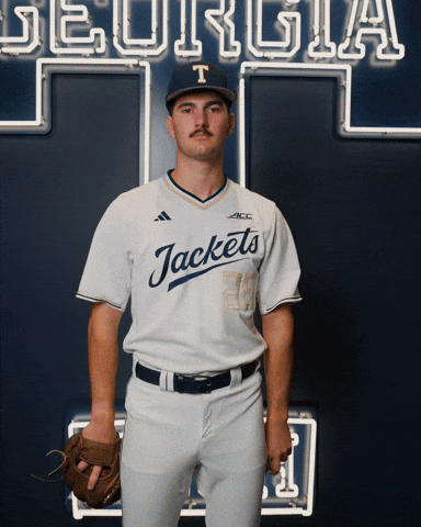 Georgia Tech Baseball GIF by Georgia Tech Yellow Jackets