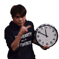 Hurry Up Clock Sticker by University of Twente