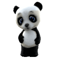 Panda Bear Hello Sticker by cryptoys