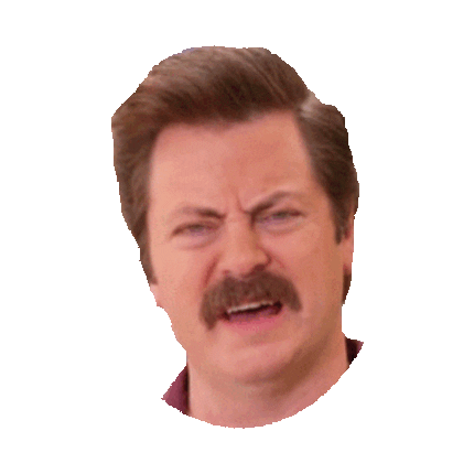 Ron Swanson What Sticker by imoji