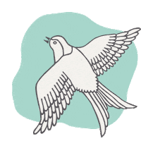 Bird Fly Sticker by Bona Eva