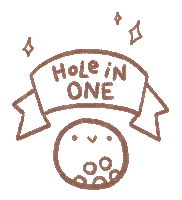 One Shot Golf Sticker by Catharina Stewart