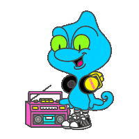 art chameleon Sticker