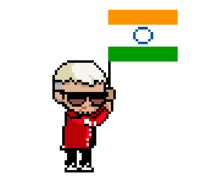 india flag pixel Sticker by DJ Snake
