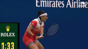 Jabeur Celebrates Her Win