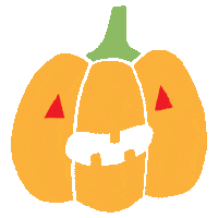 Scared Jack O Lantern Sticker
