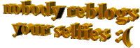 Nobody reblogs your selfies Sticker by AnimatedText