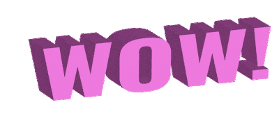 3d text wow Sticker by Justin