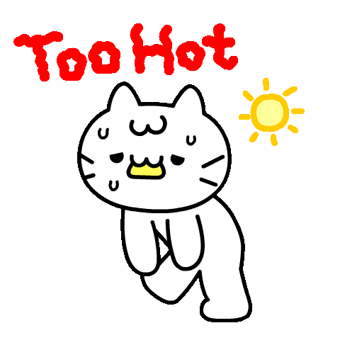 Cat Sweating Sticker by Mikitti