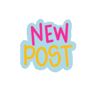 Pink New Post Sticker