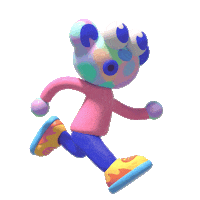 Bear Running Sticker by pullandbear