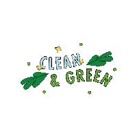 lunadelsur green sparkle plant clean Sticker