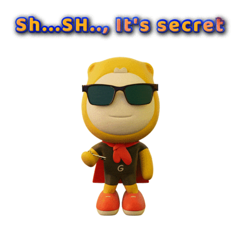 Be Quiet Top Secret Sticker by Gumazing