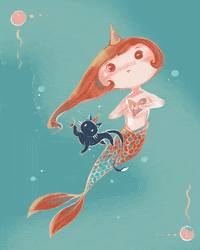 Miyaguart love happy girl ocean GIF